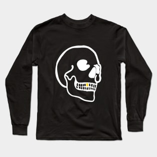 Skull With Gold Tooth Long Sleeve T-Shirt